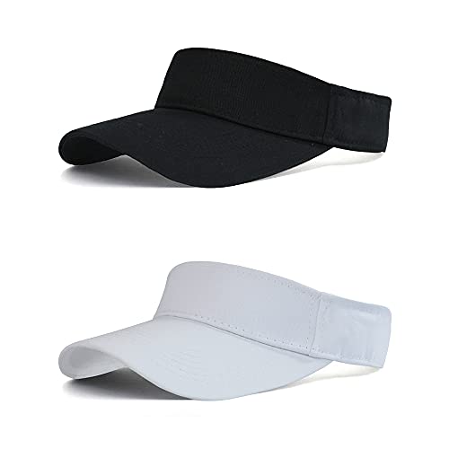 Image of HH HOFNEN Sports Sun Visor Hats Cotton Twill Ball Adjustable Sun Caps for Men Women