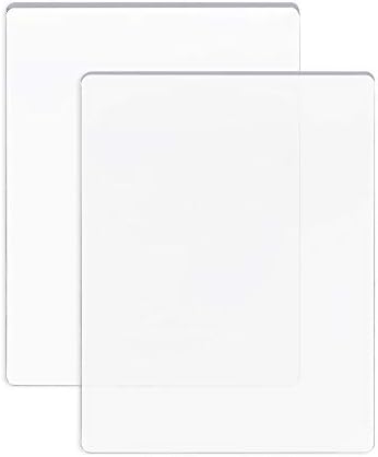 BENECREAT 2 Packs 19.5x15cm Clear Acrylic Cutting Pads Transparent Acrylic Die Cutting Plates for Die Cutting Work, 3mm and 5mm