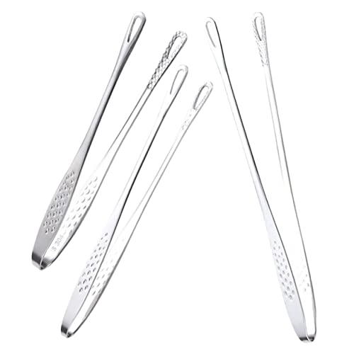 Happyyami 3Pcs Bbq Tongs Stainless Steel Grill Clamp for Cooking Non Slip Design for Barbecue Steak and Outdoor Cooking Essential Kitchen Tool