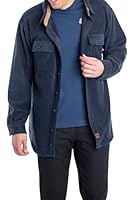 Legendary Whitetails Men's Standard Navigator Fleece Button Up Shirt, Navy, Large