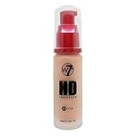 W7 HD Foundation - Oil-Free Liquid Foundation for Poreless, Matte Medium Coverage - 30ml (Natural Beige)