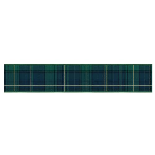 AnyDesign Tartan Plaid Wired Edge Ribbon 2.5 Inch Green Blue Checkered Craft Ribbons 12 Yard Fabric Ribbon for Baby Shower Birthday Christmas Decoration DIY Wreath Bow Making Gift Wrapping