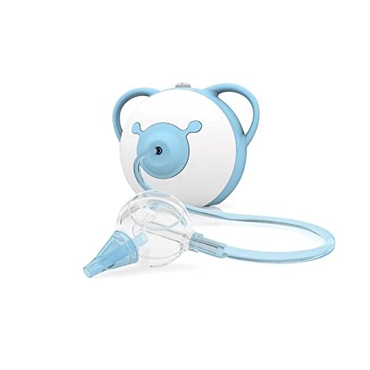Nosiboo Pro Baby Electric Nasal Aspirator/Nose Sucker - 110V Nose Cleaner - Adjustable Nose Suction Power (Blue)