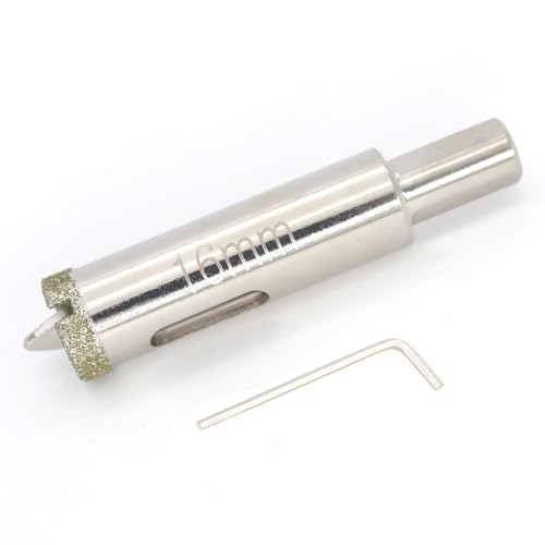 5/8" Diamond Hole Saw with Pilot Bit, DaduoRi 5/8 Inch Tile Drill Bits for Granite, Ceramics, Porcelain Tiles, Marble, Glass, Stones, 1 1/2" Depth of Cut for Thick Countertops (16mm)