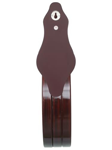 Beautiful Wooden Round Double Sided English Roman Numbers Station Hanging Wall Clock for Living Room Home Decor Office Gifts