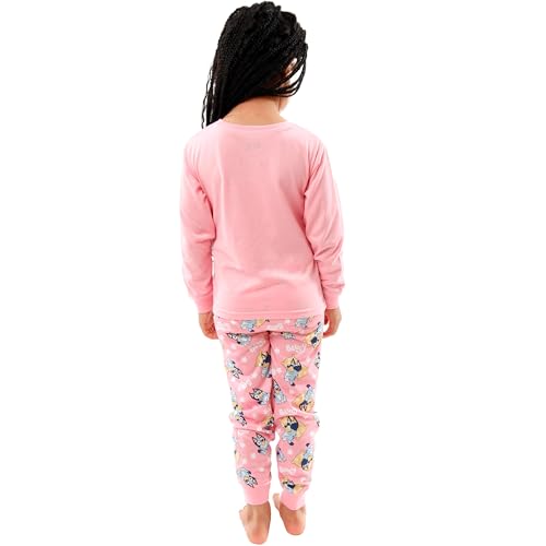 Bluey Girls Long Sleeve Pajama Set, Sleepwear Pajamas For Kids - Gifts For Girls (3-4 Years, Pink/White)4