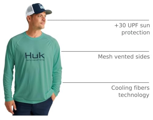 Image of HUK Men's Pursuit Vented Long Sleeve Fishing Shirt (+30 UPF)