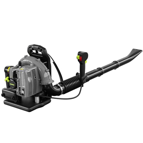 63CC Gas Backpack Leaf Blower, 665 CFM 200 MPH Professional Commercial Grade Blower with Variable...