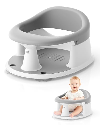 Baby Bath Seat for Babies 6 Months & Up Bath Seats for Babies Sitting Up Open Design Non-Slip Compact Toddler Bath Seat.