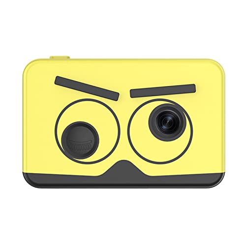 Video Camera for Children with Fun Games, Kids Digital Camera with Special Effects, Rechargeable, Selfie Childrens Camera Toy for Boys & Girls Age 3-12 Idea Gifts (Yellow Dual Camera No TF Card)