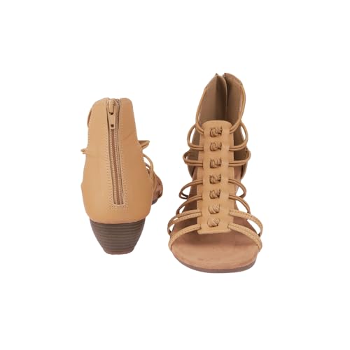 Image of Mochi Women Synthetic Leather Gladiator