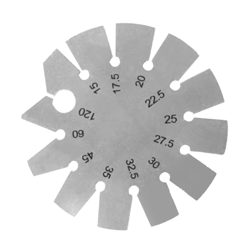 Winkellehre-Schablone, Edelstahl, runde Form, Schräglehre, Winkelsucher für Holzbearbeitungsklingen, Meißel, Hobel, professionelles Präzisionswerkzeug