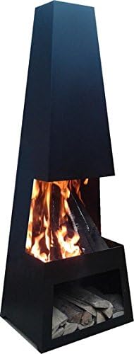 Pular Garden Fireplace 54x43x150 cm. Black