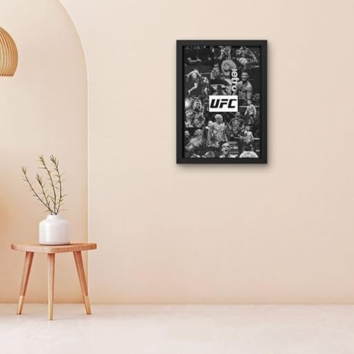 Rockery Frames UFC Collage Framed Poster - Mc gregor, Khabib Poster With Frame -A4 Size 8x12 Inches| 3mm Unbreakable Acrylic Glass |for Living Room, Bedroom, Office, Boys room, hostels