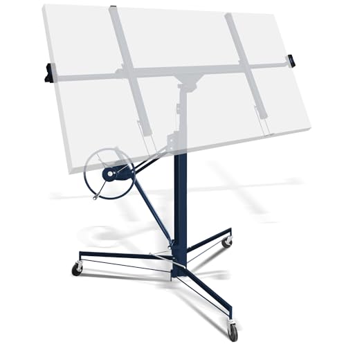 Herrselsam Plattenheber klappbar XXL 140 cm-350 cm Arbeitshöhe Höhenverstellbar 68kg Traglast max. 290 cm Lastarmbreite für Rigipsplatten(Blau) Herrselsam Plattenheber klappbar XXL 140 cm-350 cm Arbeitshöhe Höhenverstellbar 68kg Traglast max. 290 cm Lastarmbreite für Rigipsplatten(Blau)