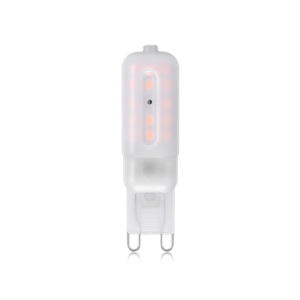 HHF Illuminazione domestica, Confezione da 20, LED Corn Light G9 5W 2835-28LED AC220V Lampade di luminosità a guscio in PC dimmerabili(Blanc)