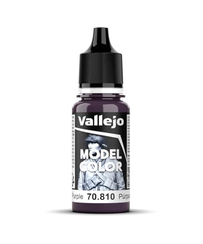 Vallejo Model Color Pintura Acrílica Morado (Royal Purple) Acabado Mate, 18 ml. Autonivelante y Sistema BSL para Modelismo y Figuras