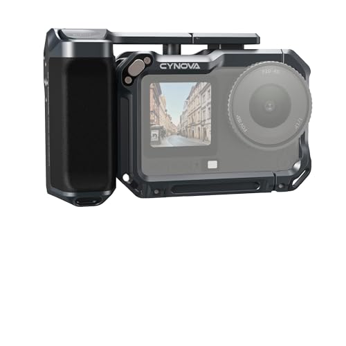CYNOVA DJI Osmo Action 6 �p �O���b�v�L�b�g �A���~�����P�[�W �ی�t���[���t�� �J�����O���b�v �X�g���[�g�B�e�O���b�v�Z�b�g �O�r ���B��_ ������C�g �}�C�N�Ȃǐڑ��\ Osmo Action 6 �A�N�Z�T���[�ɑΉ�