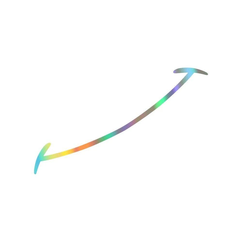 Modification Vinyl Film Smile Decals Auto Accessories(Colorful Laser)