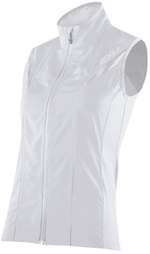 2XU Women's Elite Run Vest, White, Large