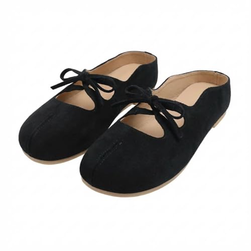 SU YING KE Women's Double Bow Mules Comfortable Outdoor Flats