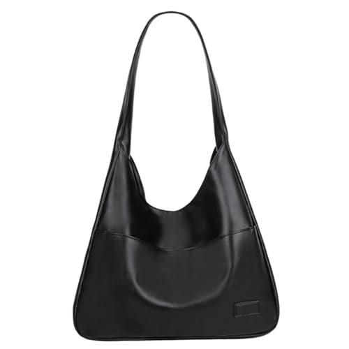 Sac slouchy en cuir PU effet rétro à larges anses - 6