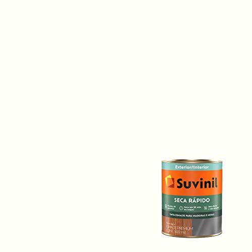 Tinta Suvinil para madeiras e metais esmalte acetinado seca rapido 0,9L - Branco - 53703933
