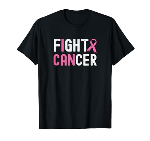 Cinta de corazón con texto en inglés "I Can Fight Breast Cancer" Camiseta