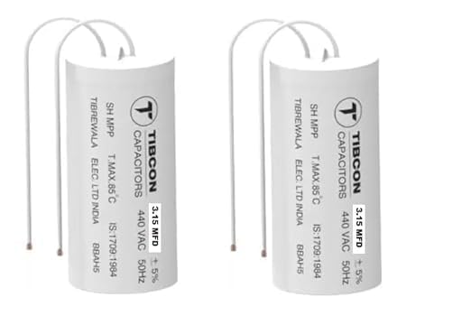 3.15 MFD 440V Capacitor for Ceiling Fan to Increase Speed CAN (Pack Of 2) White-image-29