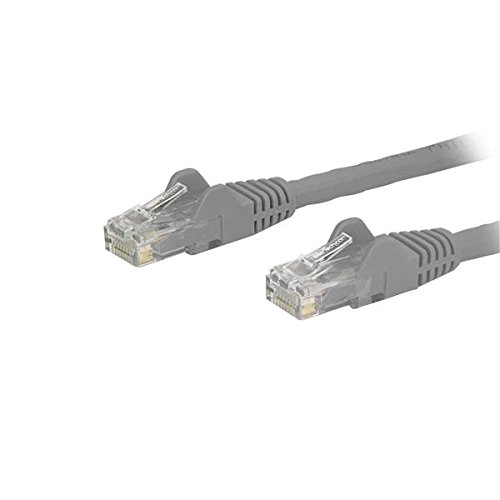 StarTech.com 4ft CAT6 Ethernet Cable - Gray CAT 6 Gigabit Ethernet Wire -650MHz 100W PoE++ RJ45 UTP Category 6 Network/Patch Cord Snagless w/Strain Relief Fluke Tested UL/TIA Certified (N6PATCH4GR)