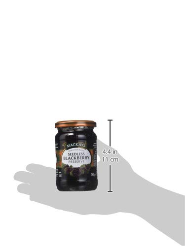 Image of Mackays Seedless Blackberry Preserve Jam 340gm | Imported from Scotland | Made with Whole Fruits | Vegan | Gluten-Free | No Artificial Colors or Preservatives (Pack of 3)