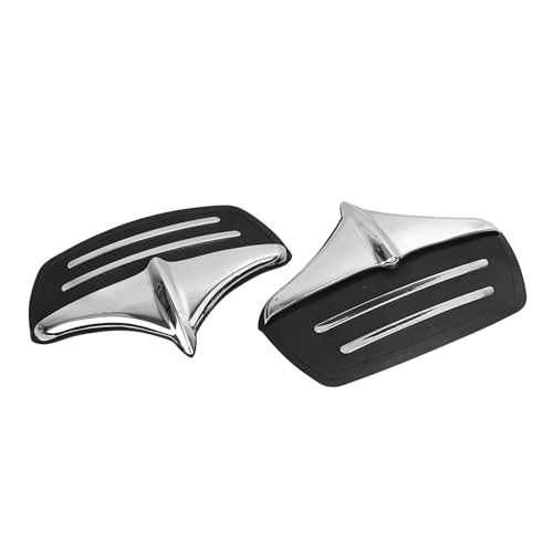 Image of Rear Wheel Mud Flaps Fender Guards Accents ABS Plastic Trim for Harley Tri-Glide Ultra Classics FLHTCUTG 2011-2023 and FLHXXX Street Glide Trikes 2011, Chrome+Black