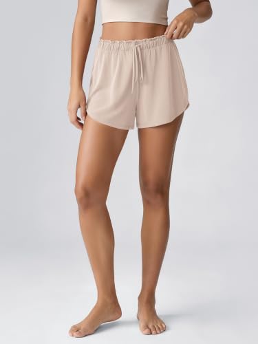 Image of ODODOS Modal Soft Lounge Shorts for Women Drawstring High Waist Casual Sleepwear Lightweight Cozy Pajama Bottom