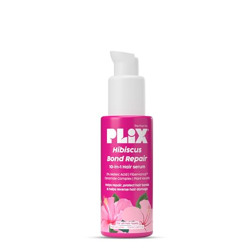 Plix-Hibiscus-10-in-1-Bond-Repair-Hair-Serum-for-Reduced-Breakage-Nourished-Strands-169-fl-oz Plix Hibiscus 10-in-1 Bond Repair Hair Serum for Reduced Breakage & Nourished Strands, 1.69 fl oz - Image 1
