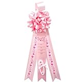 Kelli BABY ANNOUNCEMENT RIBBON ,Welcome Baby Newborn with Its a Girl Hospital Door Hanger,Baby Shower Decorations and Gifts for Expecting Parents (Pink)