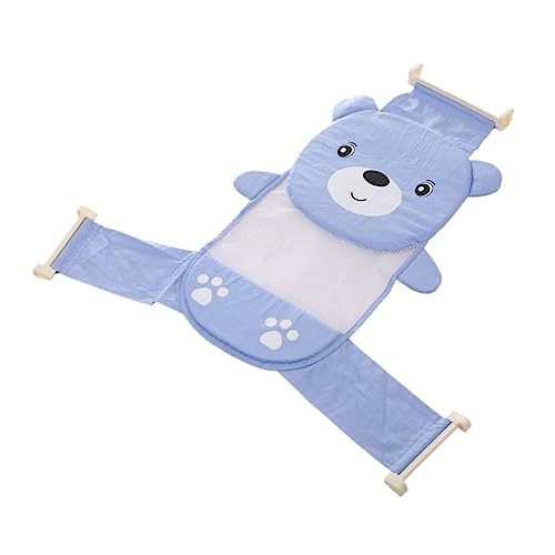 COOLHIYA 子供用バスネット ベビータブ 幼児用シャワーメッシュ 新生児のお風呂 浴槽パッド ベビーシャワーアクセサリー シート バスシート バス 入浴ネット コットン Blue