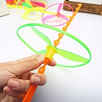5Pcs Children Plastic Dragonfly Flying Copter