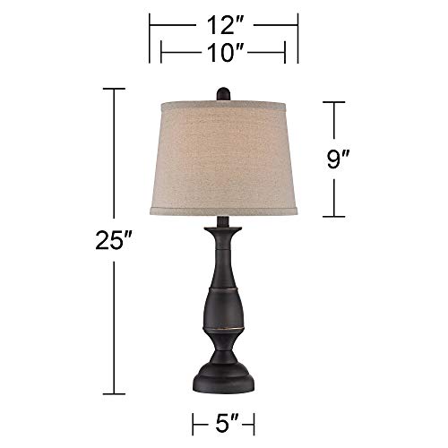 Lámparas de Mesa Tradicionales Regency Hill 25" Set 2 miniatura 5