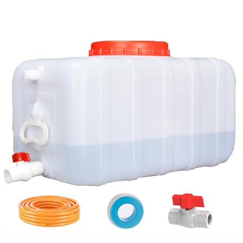 ZHJLF Water Storage Tank for Camping Plastic Large Capacity Water Tank Water Container with Spigot for Emergency Storage Household Outdoor Camping RV Self-Driving Tour(Size:35L/9gallon)