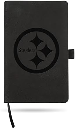 NFL Rico Industries Pittsburgh Steelers Black Laser Engraved Small Notepad Journal/Notepad 8.25" x 5.25"- Office Accessory - Image 7