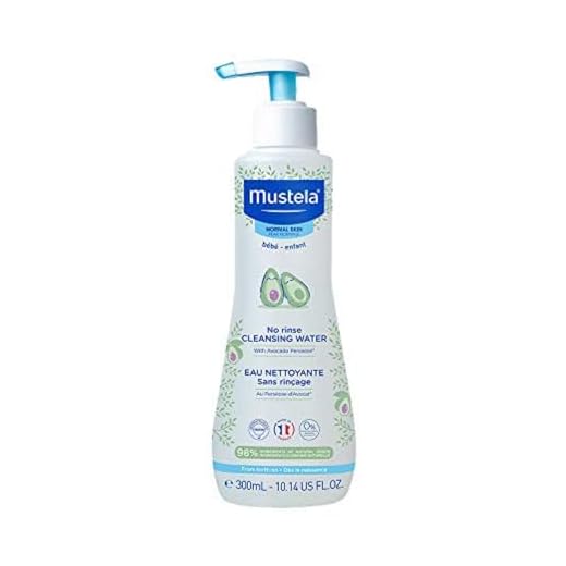 Mustela Baby Cleansing Water - No-Rinse Micellar Water - with Natural Avocado & Aloe Vera - for Baby's Face, Body & Diaper â€“ 10.14 fl. oz. (Pack of 1)