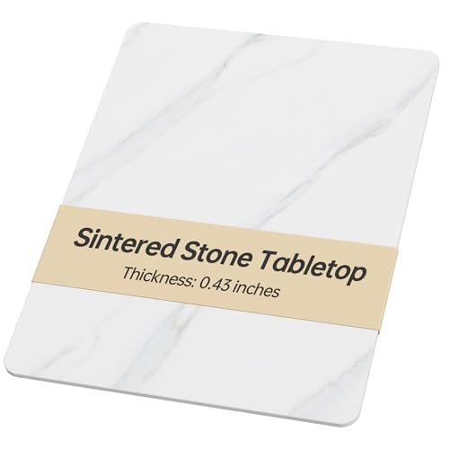 SVIOBY 23.6'x11.8' Black Rectangular Sintered Stone Table Top - DIY Replacement Cover for Kitchen Renovation, Marble Texture, Heat & Scratch Resistant for Indoor/Outdoor Restaurant Tables & Desks