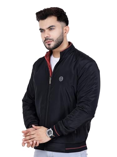 Dolllar Jackets for Men Stylish latest Casual Zipper Bomber Winter Jacket Full Sleeve Water Resistant Jacket for Men Reversible