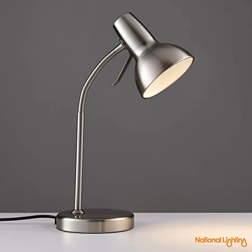 National Lighting Table Lamp- Bedside Lamp with USB Port, Gooseneck Desk Light with Charging Port - Image 4