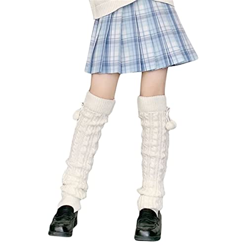 Image of Women Y2k Leg Warmers Ribbed Knitted Harajuku Kawaii Leg Warmers Streetwear