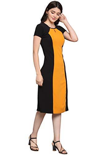 Image of PURVAJA Women's Fit & Flare Knee-Length Dress