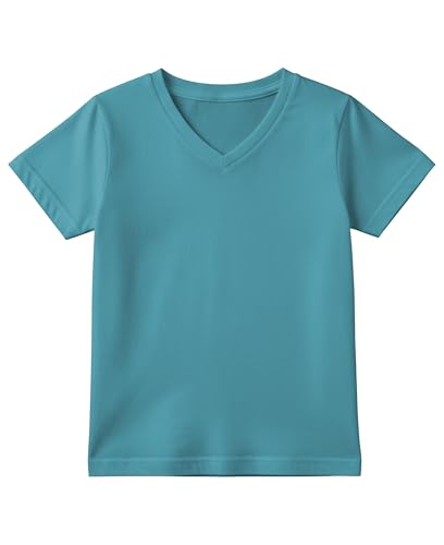 Andrew Scott Youth Athletic T-Shirts | Dry-Fit Moisture Wicking Short Sleeve V Neck Tees | Boys Girls | Multi Packs (US, Alpha, XX-Large, 5 Pack- Metals)2