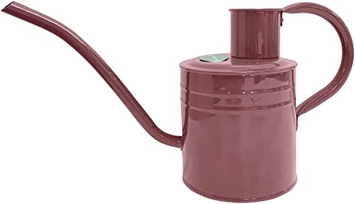 Kent & Stowe Regadera Vintage de 1 litro en Color Rosa, de Acero galvanizado, para regar Plantas de Interior, Jarra clásica de Estilo inglés con Borde Elevado