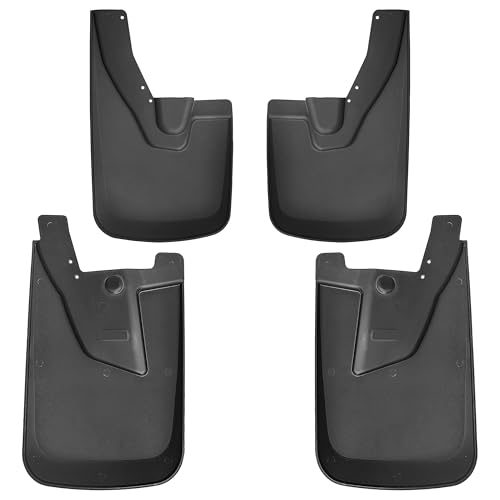 Image of Tecoom Truck Mud Splash Guards Fit for Ram 2500 3500 2019-2023 with OEM Fender Flares, Not for Power Wagon, Black Front and Rear Mud Flaps Set of 4