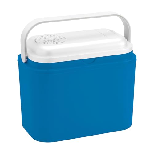 Harbour Housewares 10L 12V Nevera Eléctrica - Azul - 1x Pequeño Aislado Cámping Aire Libre Picnic Portátil Viajar Auto Hielo Alimento Bebidas Enfriador Congelador Refrigerador Baúl de Almacenamiento